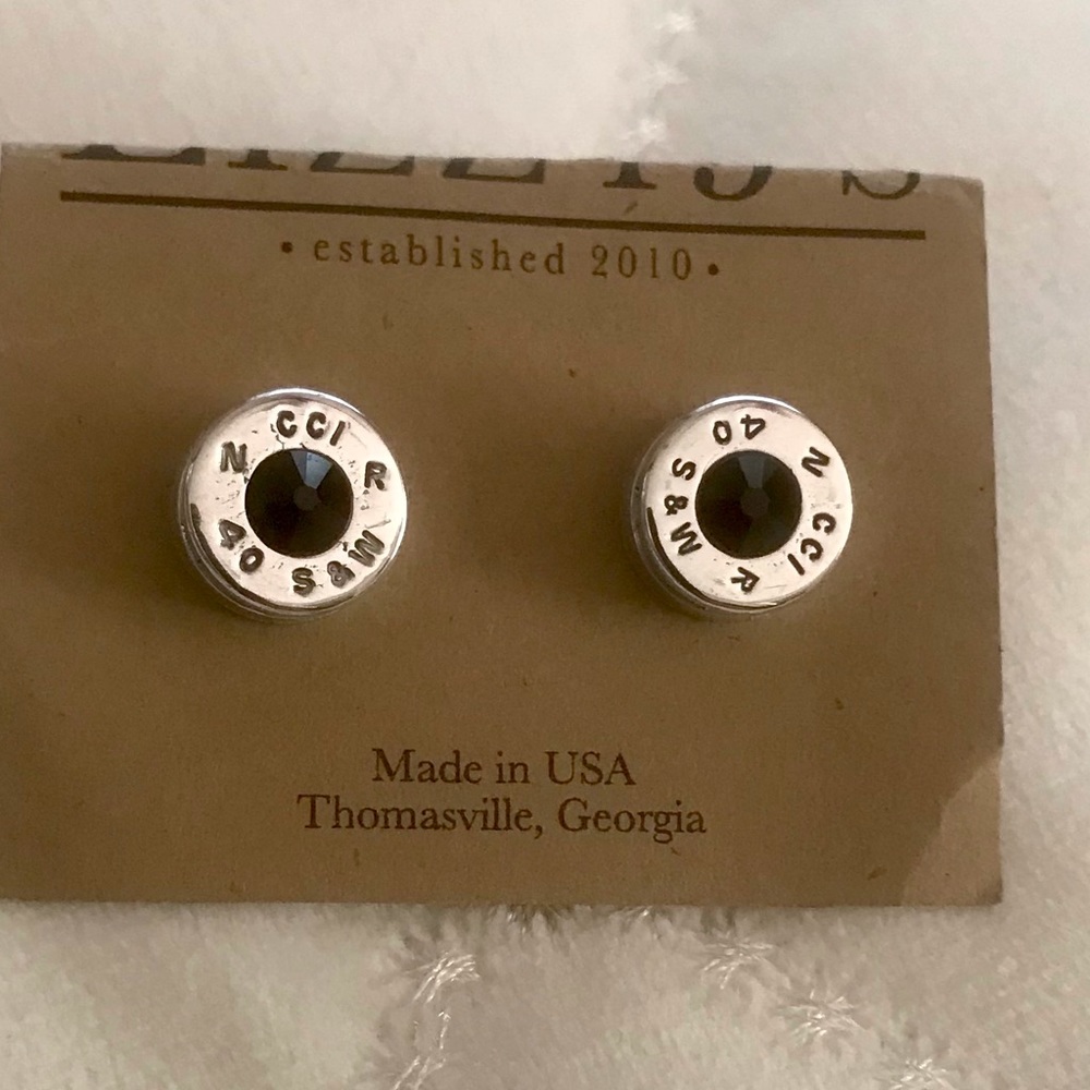 Bullet stud earrings
